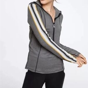 Women’s PINK Victoria Secret 3/4 Zip Size M Gray Heathered Pullover Sport Jacket